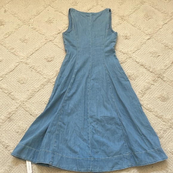 New Reformation Sebastian Denim Midi Dress - Picture 8 of 8
